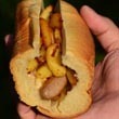 Normandzki hot dog z frytkami