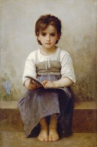 William-Adolphe Bouguereau's La leçon difficule (The Difficult Lesson)