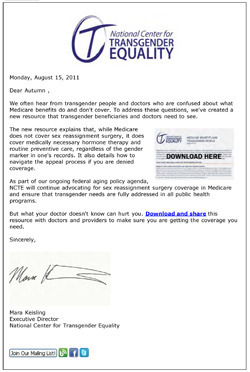 Thumbnail link to NCTE's 'Yes, Medicare Covers Hormones'