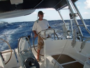 Mike Harker at Sea Aboard Wanderlust III