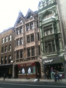Looking up on fleet street