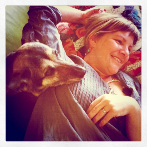 Me and sweet Bella dog