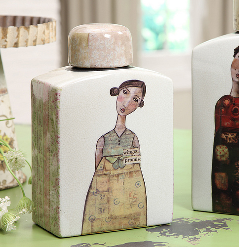 winged promise - decorative stoneware 