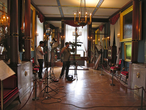 Filming at Malmaison.