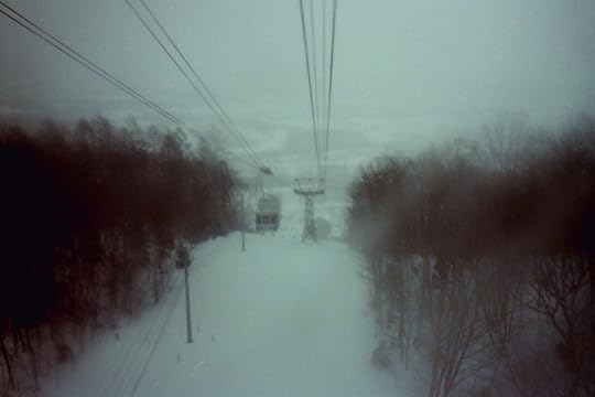 See the down-going gondola? We must be just past the halfway point.