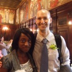 Me and Annabell after the signing, in the Abbey room