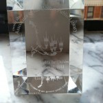 I got a fancy crystal/lucite thingy with my name on it!