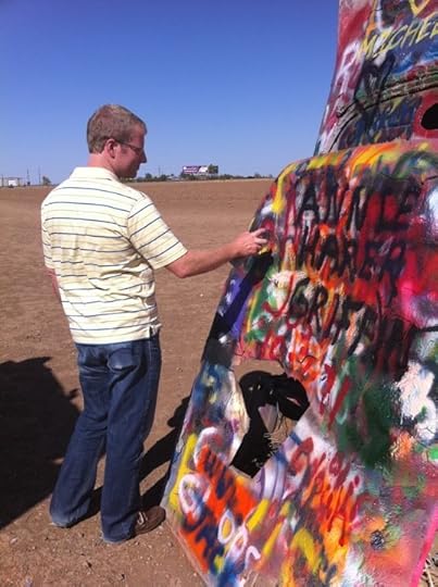 Cadillac Ranch Spraypainting