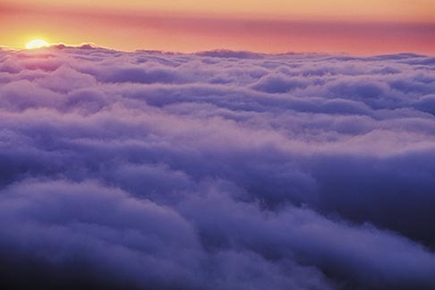 0-429-11 stock photo of California, Marin County, Sunset over the Pacific