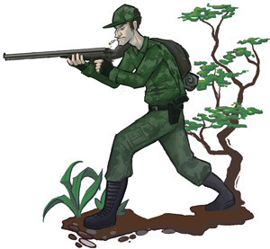 An armed survivalist 