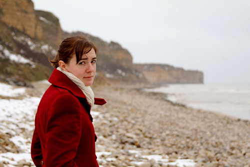 Me freezing in Normandy near Omaha Beach