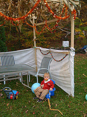 Drew, in the sukkah