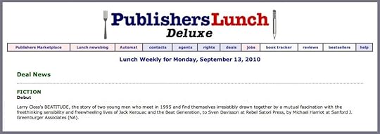 Publishers Lunch_Larry Closs_Beatitude