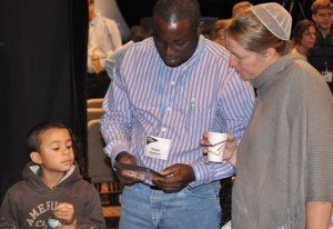 Participants looking at resources.