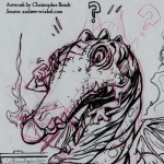 Rough detail of dragon