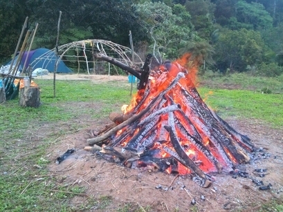 Lodge and fire