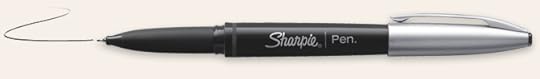 Sharpie fine grip pen, black.