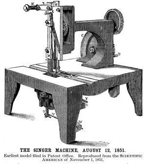 A Singer 1851 sewing machine