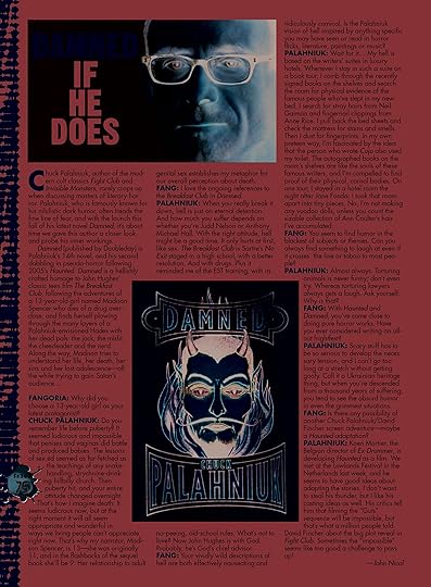 Chuck Palahniuk 'Damned' interview in Fangoria