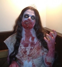 photo of Andrew dressed as a zombie bride