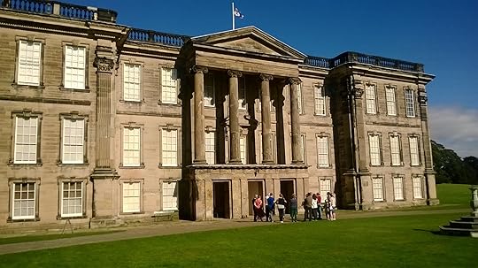 Front view of Calke Abbey stately home