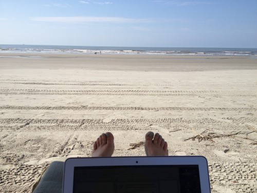 Not my usual working situation.
