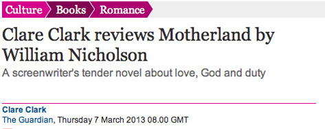 Guardian review of Motherland by William Nicholson