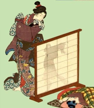 Fox Mother and Child by Utagawa Kuniyoshi