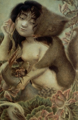 Fox and Girl by Xiaoqing Ding