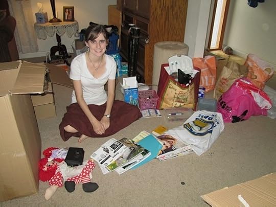 Sorting everything Adri owns.