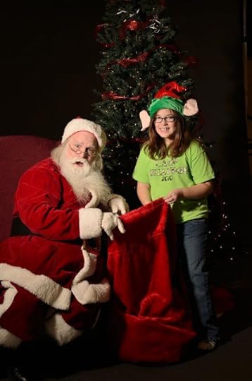 Santa in old-fashioned costume for Santa's Elves of Indy