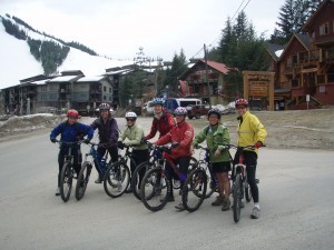 Amy Stevenson Marcoux on bike trip Rossland BC