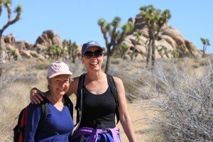 Liz Meyer and Kristene Perron hike in Joshua Tree National Park