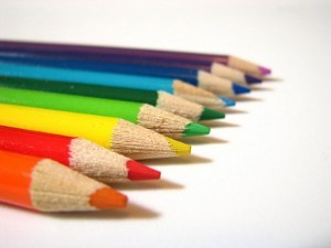 Picture of colored pencils