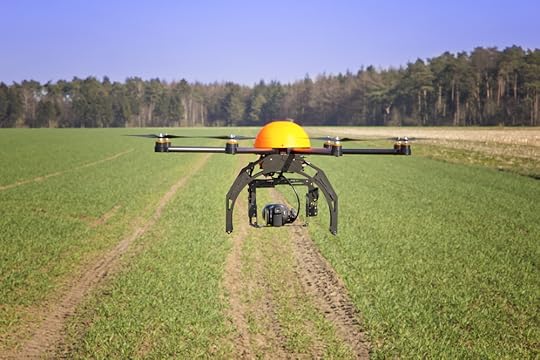 drone over farm