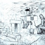 Victor Campbell sketch - ice cave