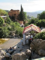 A washing stand on the river in Chaouen. In Andalucia, the villages all have these, but no one uses them. Here, everyone hauls their rugs up there to wash.