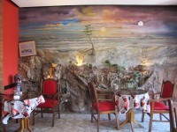 Inside a cafe in Tangier. There's a running fountain in there somewhere.