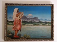 Over the bed in my room in the Hotel Continental, Tangier: the ideal Rif Berber maiden.