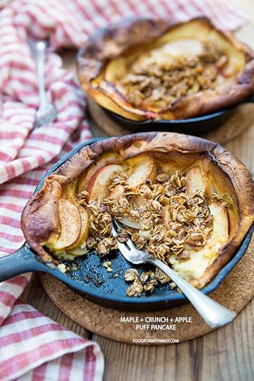 Maple Crunch Apple Puff Pancakes #recipe via FoodforMyFamily.com