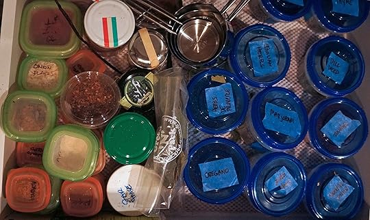 Photo of my spice drawer isn't pretty but it gets the job done
