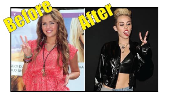 Miley Cyrus before vs after