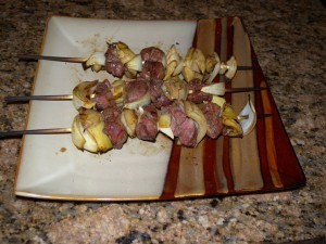 Lamb and Artichoke Kabobs