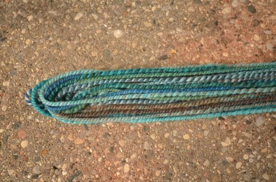 soaked and snapped yarn.