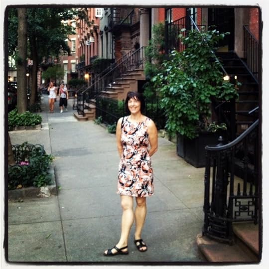 Me, outside the apartment in Greenwich Village where Byrne first lived with Duncan, fresh off her stint as a burlesque dancer on Vaudeville
