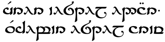 Tengwar (Sindarin script) by Xander, Wikimedia Commons