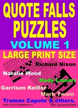 Quote Falls Puzzles Volume 1 cover.