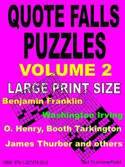 Quote Falls Puzzles Volume 2 cover.