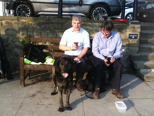 Kevin enjoying a pint at The Robuck pub.