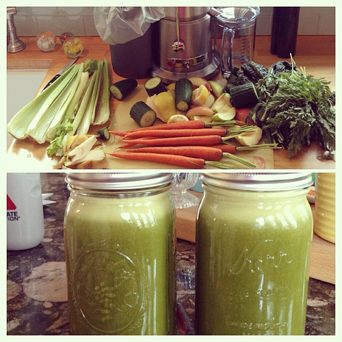 We bought a #breville #juicer. And holy smokes it is soooo much easier than our old juiceman. Here is today's result. #juicing